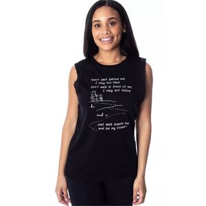 Disney Winnie The Pooh Walk Beside Me Be My Friend Junior's Muscle Shirt Size M